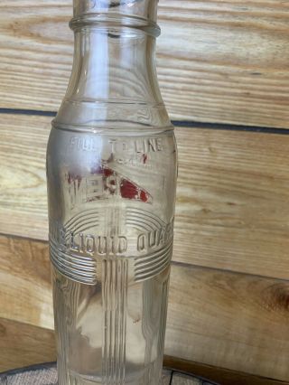 Vintage Antique Linco Penn Motor Oil Gas Station Glass Bottle
