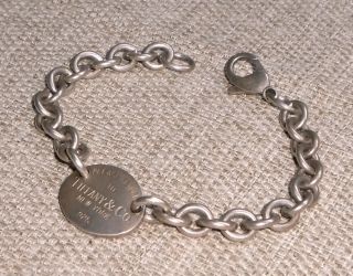 Vintage Bracelet Sterling Silver 925 Please Return To Tiffany & Co Signed 345w