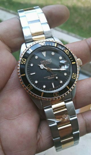 Orient Submariner Black Dial Two Tone ER00 1st Gen Rare 2