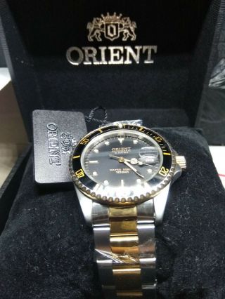 Orient Submariner Black Dial Two Tone ER00 1st Gen Rare 4