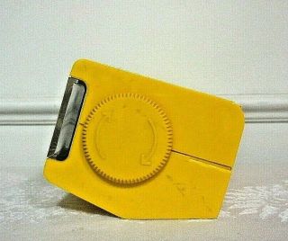 RARE VINTAGE MADE IN JAPAN BY COPAL ELECTRONICS / YELLOW FLIP ALARM CLOCK 229 2