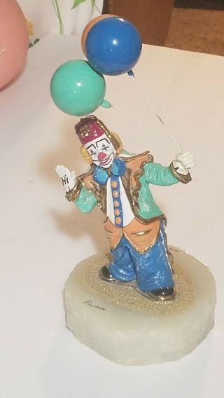 Vintage Ron Lee 1989 Statue Figurine Limited Edition Shriner Clown Balloon 10 "
