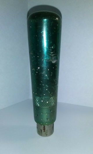 Vintage Metal Flake Turquoise Shift Knob Rat Hot Rod Peterbilt Kenworth