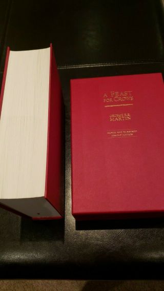RARE A FEAST FOR CROWS LIMITED UK EDITION SIGNED ' ED GEORGE R.  R.  MARTIN 655/1000 2