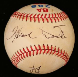Hank Leiber (d.  1993) Cubs Giants Vintage Twice Signed Onl Baseball - Jsa