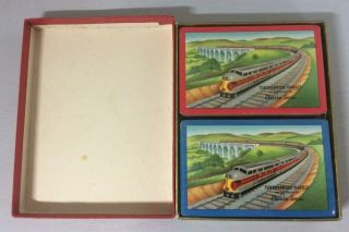 Vintage Lackawanna Railroad Double Decks Playing Cards W/stamps Nos