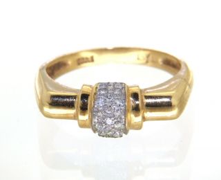 Vintage 18k Gold.  15ctw Pave Diamond Ball Ring 4.  0 Grams