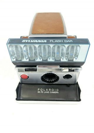 Vintage Polaroid Sx - 70 Land Camera Alpha 1 With Flash Bar -