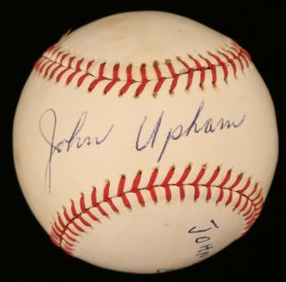 John Upham Cubs Vintage Signed Spalding Baseball - Jsa