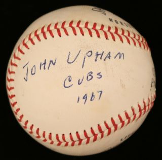 John Upham Cubs Vintage Signed Spalding Baseball - JSA 2