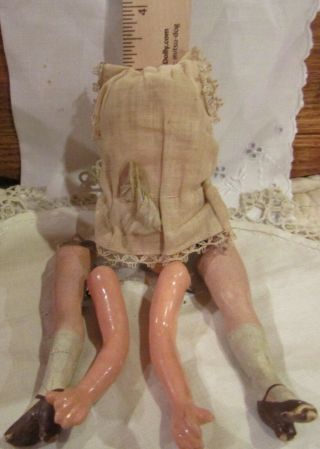 Antique German 7 " Small Flapper Doll Jointed Composition Body