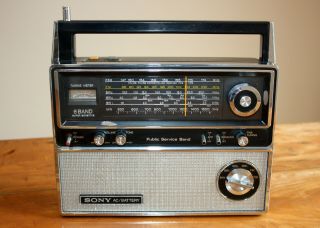 Rare Vintage Sony Tfm - 8000w 6 Band Shortwave Transistor Radio - Cond
