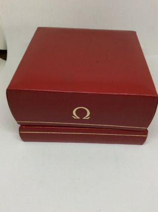 Vintage Omega Red Watch Box 10 By 10 Cm