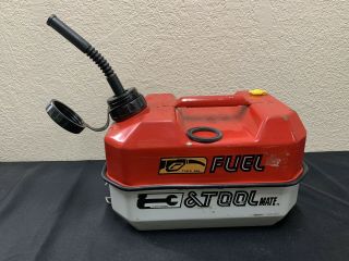 Vintage Blitz 1.  5 Gallon Gas Can Fuel Tool Box Usmc 90
