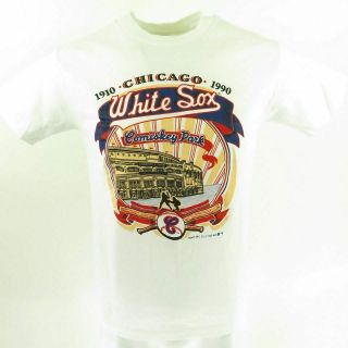 Vintage 90s Chicago White Sox T - Shirt Medium Comiskey Park Deadstock 1990