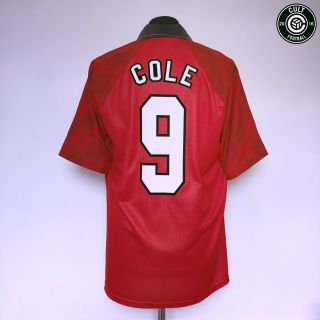 Cole 9 Manchester United Vintage Umbro Home Football Shirt Jersey 1996/98 (l)