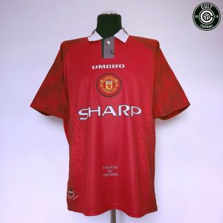 COLE 9 Manchester United Vintage Umbro Home Football Shirt Jersey 1996/98 (L) 2
