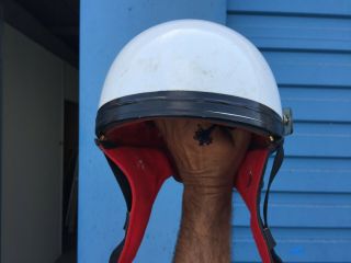 Vintage Shoei half helmet w/ leather visor Buco Bell Shorty size M NR 5