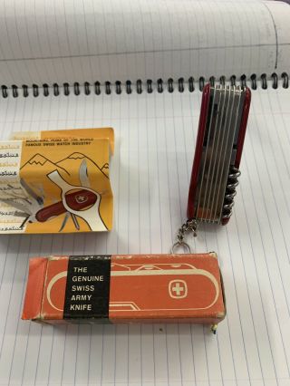 Vintage Victorinox Wenger Swiss Army Knife With Box And Paperwork 5