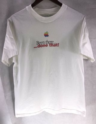 Vintage 90’s Apple Been There Done That Macintosh Computers T - Shirt L Rare Mac