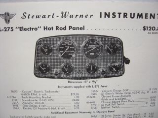 Vintage Stewart Warner gauge panel 1932 Ford custom instrument hot rod dash SCTA 7