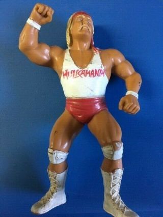 Hulk Hogan Vintage Wwf Ljn Figure White Shirt 1988 Wwe Wrestling Hulkamania Rare