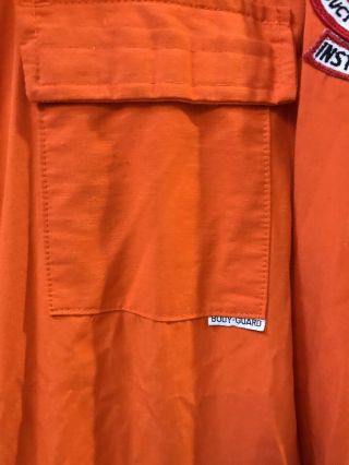 Vintage Getty Oil Orange Nomex III FR Coveralls Fire School Instructor Large 5