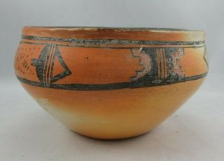 Vintage Mid Century Hopi Polychrome Pottery Bowl 1950 