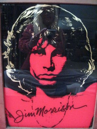 Rare Vintage 1960 - 1970 ' s Jim Morrison Signature Framed Print THE DOORS Metallic 2