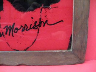 Rare Vintage 1960 - 1970 ' s Jim Morrison Signature Framed Print THE DOORS Metallic 3