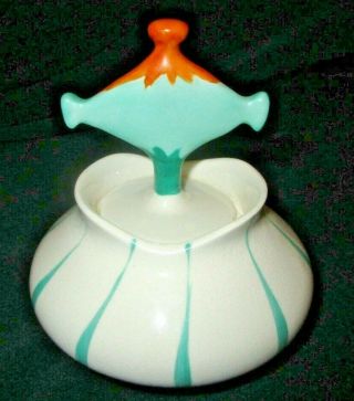 Vintage 1959 Holt Howard Pixieware Ceramic RELISH Jar & Spoon 3