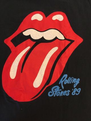 Rolling Stones 1989 Steel Wheels Concert Tour T Shirt Xl Vtg Rare