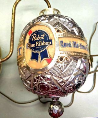 Vintage Advertising Pabst Blue Ribbon Beer Rotating Bar Sign Mid Century 2