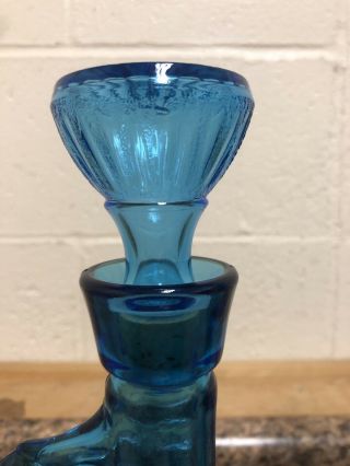 Set of 2 - Vintage Jim Beam I DREAM OF JEANNIE Blue Glass Bottle Decanters 2
