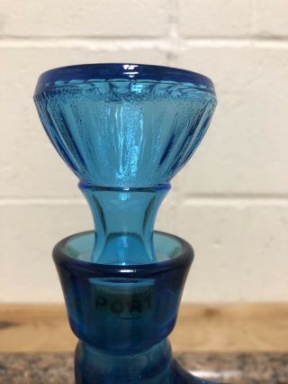 Set of 2 - Vintage Jim Beam I DREAM OF JEANNIE Blue Glass Bottle Decanters 5