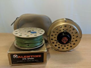 Vintage Val - Craft Valentine 375 Fly Fishing Reel With Extra Spool Case