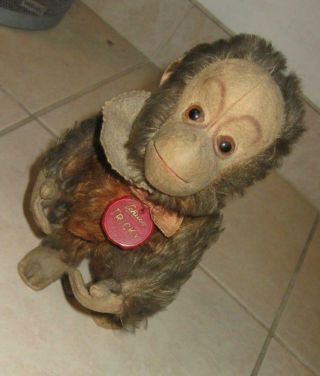 1950s Schuco Tricky Plush Mohair Monkey Toy Fully Articulated Us Zone Germany
