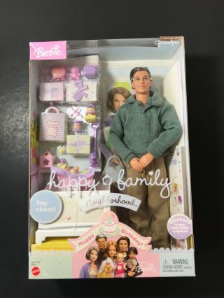 Mattel Barbie Happy Family Neighborhood Grandpa Doll Babys First Birthday Nib