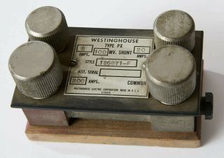 Vintage Westinghouse Type Px 100 Mv Shunt,  5 20 200 Amps,  21050b,  Current Usa