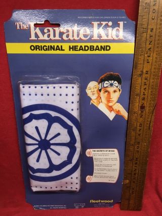 Nos Vintage 1986 The Karate Kid Miyagi Ralph Macchio Headband Toy Movie