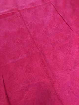 VINTAGE COUTURE Fabric Pink Fuchsia Wool DAMASK TAPESTRY 51 