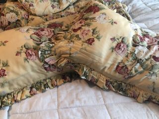 Lovely Pair Vintage Ralph Lauren Kathleen Custom Ruffled Pillow Shams