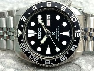 Vintage Seiko Diver 6309 - 7290 Black Prospex Slim Turtle Automatic Men Watch 760