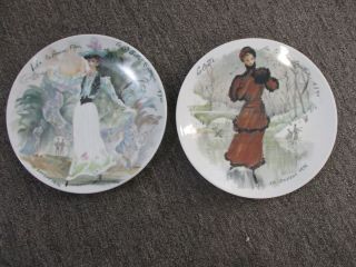 12 Vintage D ' Arceau - Limoges Les Femmes Du Siecle France Collectible Plates 7