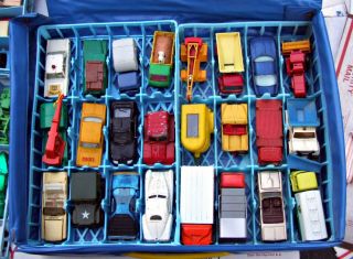 48 Old Vintage Lesney,  Matchbox,  And Others With Carry Case