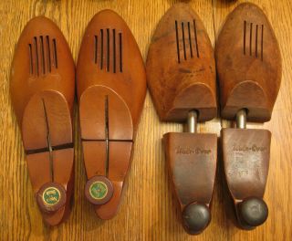 4 Vintage Cedar Wood Shoe Trees Size 10 D/m