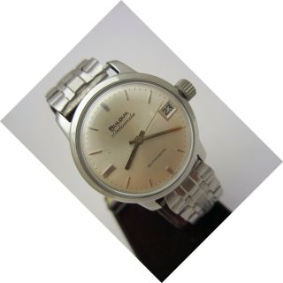 Vintage Bulova Ambassador Micro Rotor Stainless Steel Automatic Wrist Watch 7