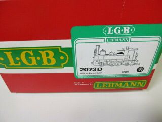 LGB G Scale 2073D 0 - 6 - 2 Steam Locomotive w/Original Box Rare 2