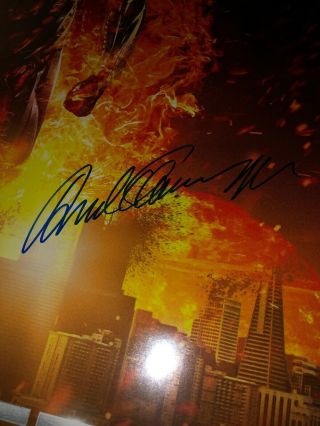 Arnold Schwarzenegger Rare Signed Terminator Genisys 27x40 D/S Poster Witnessed 3