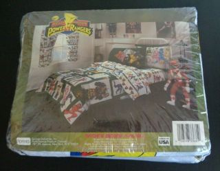 Vintage 1995 Mighty Morphin Power Rangers Twin Sheet Set Made In Usa